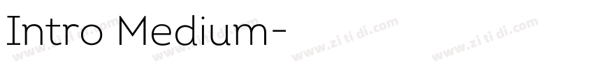 Intro Medium字体转换